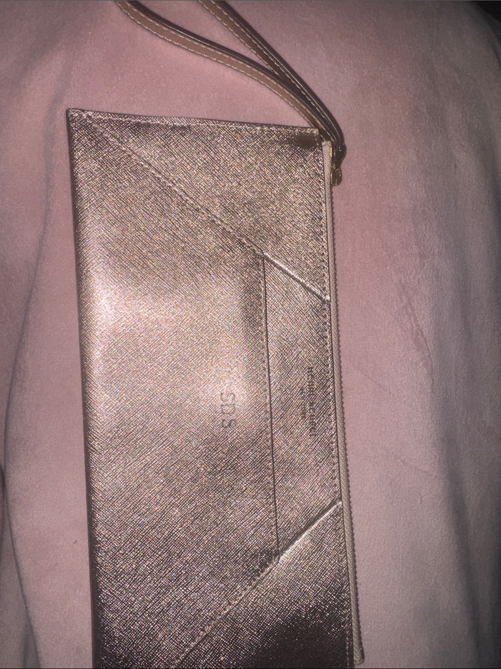 Henri Bendel rose gold long wristlet EUC